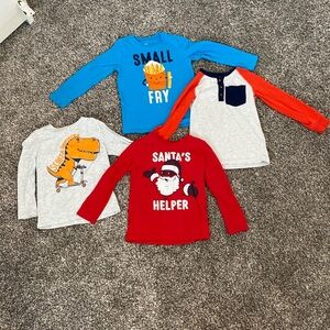 Carters/Old Navy/OshKosh Long Sleeve Shirt Bundle. Boys Size 4T